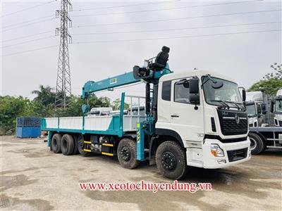 Xe tải Dongfeng 5 chân gắn cẩu tự hành Hyundai 12 tấn 2